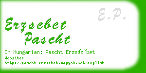 erzsebet pascht business card